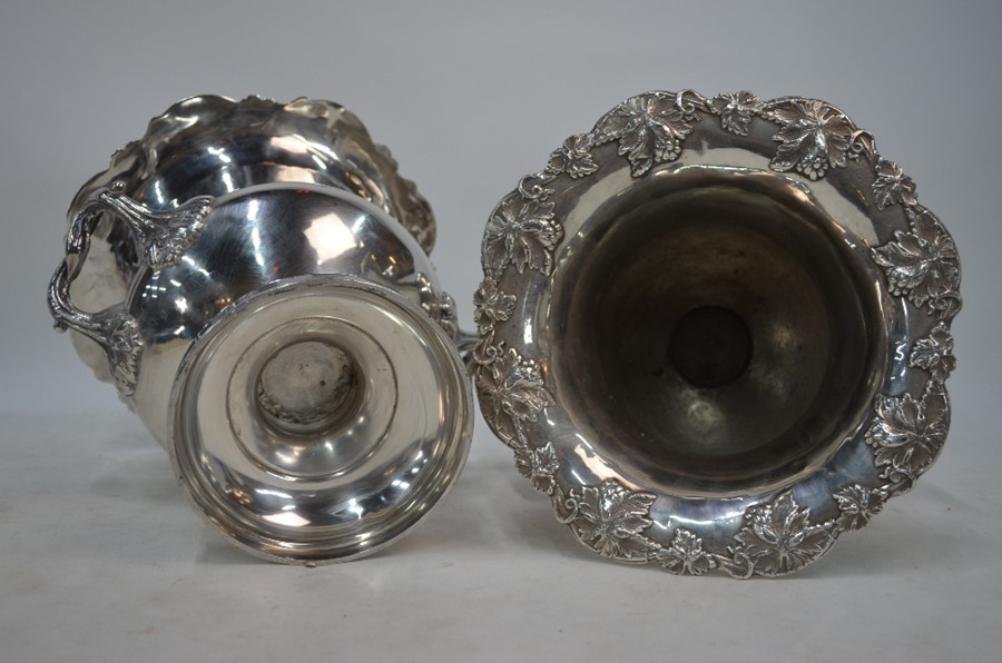 A pair of silver-plated large two-handled wine coolers - Image 3 of 3