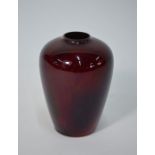 Bernard Moore: a small vase with mottled flambe glaze