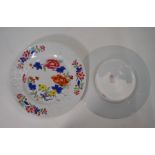 A Victorian Chamberlains Worcester dish and two matching plates