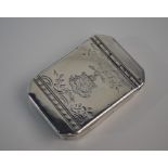 A George II silver snuff box