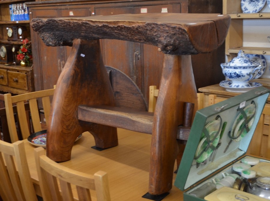 A Maxie Lane rustic elm coffee table (Hyde Tavern table)