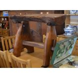 A Maxie Lane rustic elm coffee table (Hyde Tavern table)