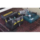 A quantity of used power tools and hand tools including a Makita circuar saw (without battery)