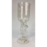 A continental glass goblet