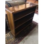 Oak open three shelf bookcase