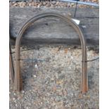 A bundle of ten hooped steel garden plant frames (10)