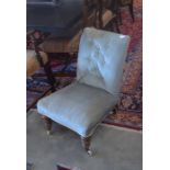 A Victorian button back nursing chair