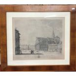 A 19th century Italian engraving Veduta della Piazza del Duomo