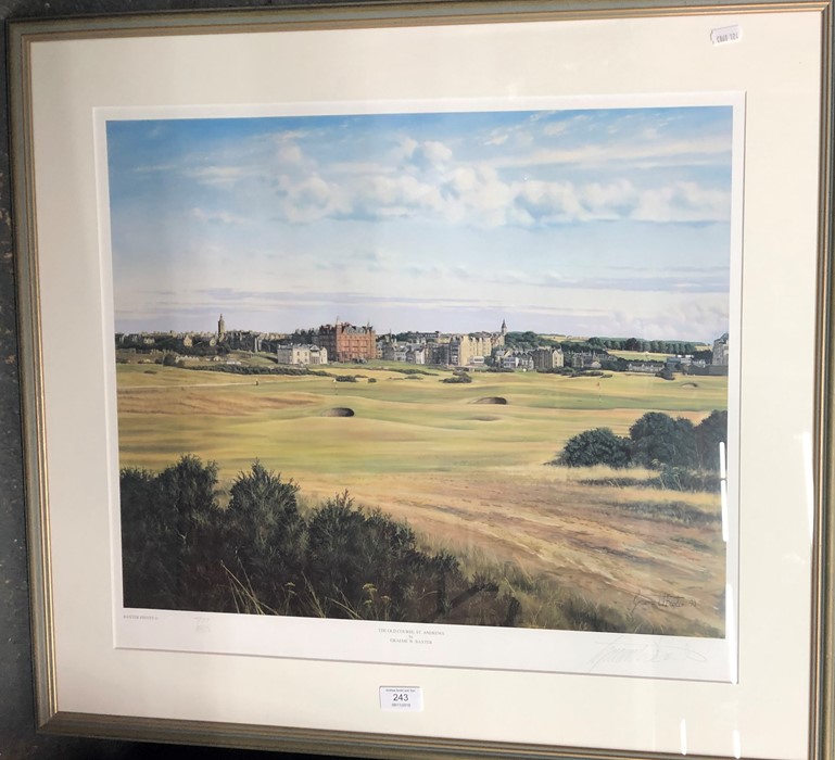 Graham W Baxter - The Old Course at St Andrews, ltd ed print numbered 777/850, pencil signed to