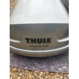 A Thule Atlantis roof box t/with a pair of Thule roof bars (keys to both in office) Note; fitts to