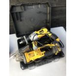 Police recovered items - A Dewalt DCG412 cordless angle grinder to/w a 110v Dewalt SDS drill with
