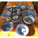 A large collection of Spode Italian wares including:  Meat plates, plates, dessert bowls, serving/