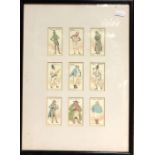 Two sets of framed Dicken's Players Cigarette cards - Pickwick Papers and Bleak House