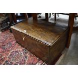 A small antique elm coffer