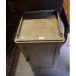 An antique pine pot cupboard with single panelled door