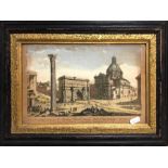 A set of four Rome engravings, pencil study and Topkapi print (6)