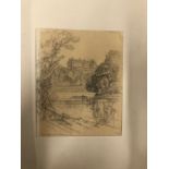 Two fine pencil studies - Star & Garter Home, Richmond and Herford Fore Street (2)