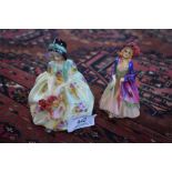 Two 1930s Royal Doulton figures - Monica HN1458 and The Paisley Shawl (2)