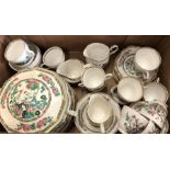 A box of Indian Tree dinner and tea wares