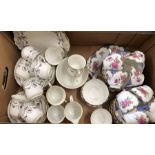 An Edwardian Shelley tea service to/w an Aynsley tea service