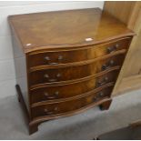 A good Brights of Nettlebed Georgian style serpentine front chest, the four graduating drawers