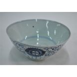 An 18th century Chinese provincial porcelain blue and white bowl
