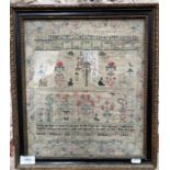 A George III petit point sampler