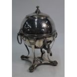 A Victorian electroplated spherical samovar,