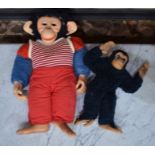 1950s Chad Valley Jacko monkey with smaller similar monkey