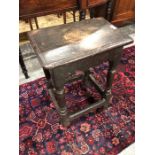 A 17th/18th century oak joint stool