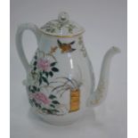 An early 20th century Japanese porcelain coffee pot and cover