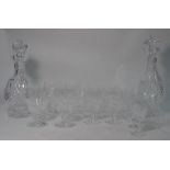 Waterford Crystal 'Colleen' pattern drinking glasses and decanters