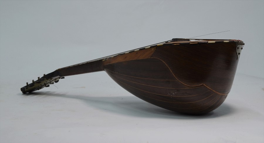 An antique Italian rosewood-veneered mandolin - Image 4 of 5