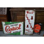 Three vintage advertising signs