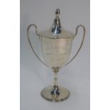 Silver trophy cup & cover