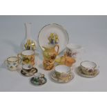 A collection of small and miniature Royal Worcester items and other china