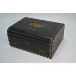 A good quality Victorian embossed and gilded leather writing slope