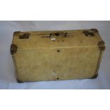 A large vintage velum suitcase