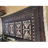 An old Sumak part flat woven carpet, 267 cm x 180 cm