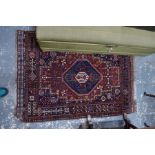 An antique Persian Qashqai rug