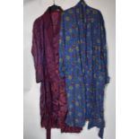 Two gentlemen's vintage dressing gowns and other vintage clothing