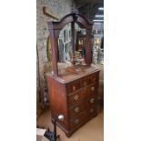 An 18th century oak book press chest