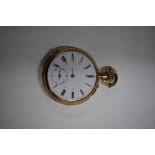 A Continental 14k open-faced pocket watch