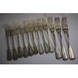 A set of twelve Austro-Hungarian 800 grade flatware