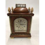 A 19th century brass mounted mahogany carriage clock