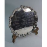 A heavy quality Scottish silver salver