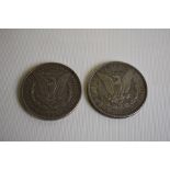 Two USA silver dollars