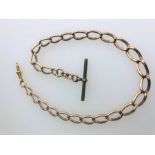 A Victorian 9ct rose gold watch chain