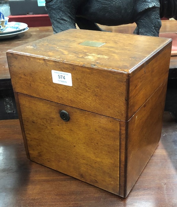 A Chapmans Patent oak decanter box