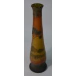 In the manner of Legras - An Art Nouveau French tall tapering vase